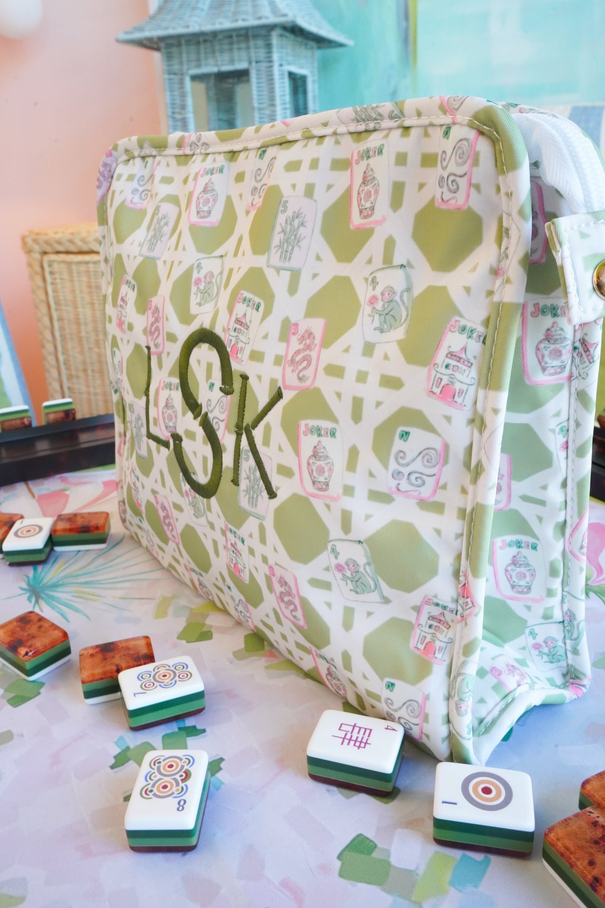 Mahjong Custom Travel Pouch