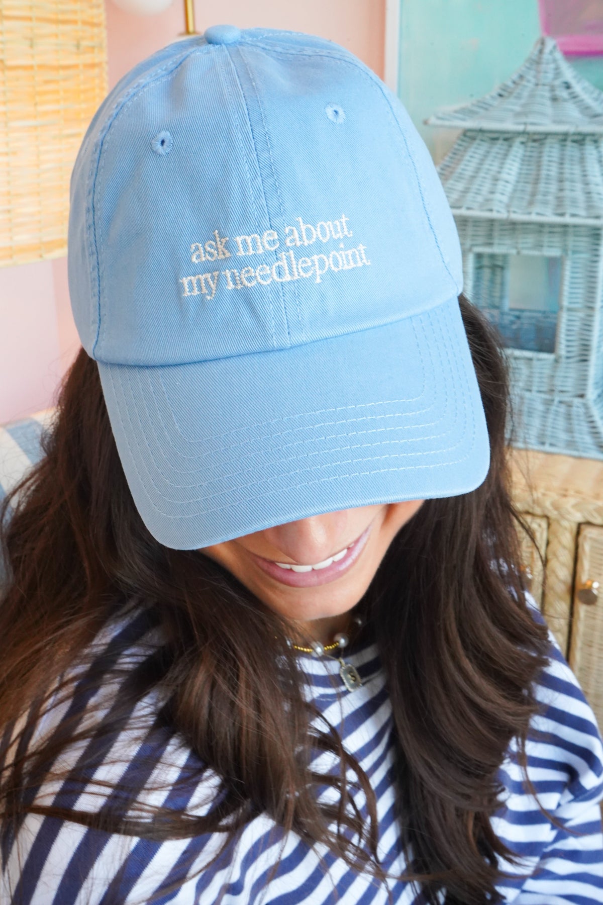 Ask Me About My Needlepoint - Dad Cap