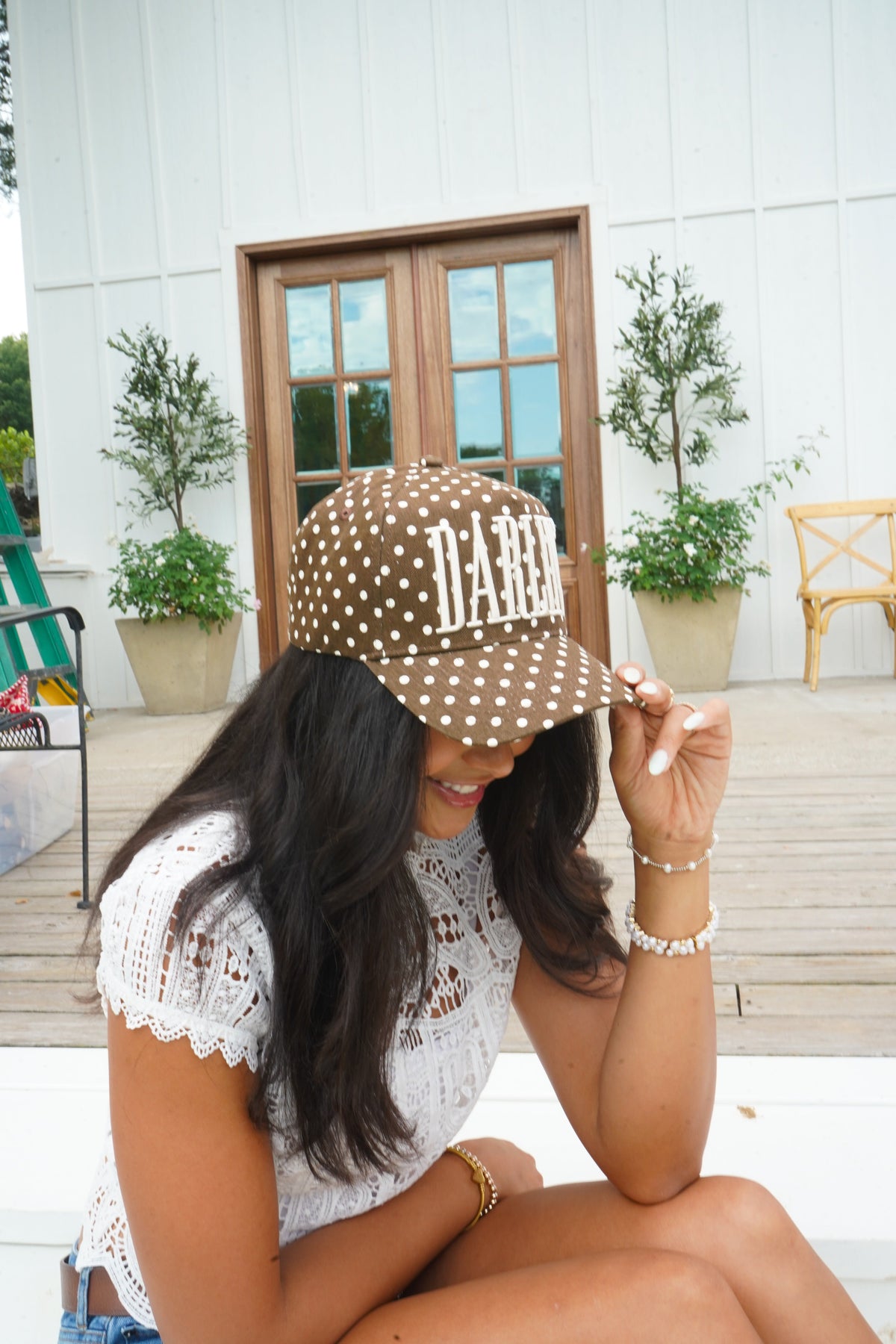 Darlin' - Brown Polka Dot Trucker Hat