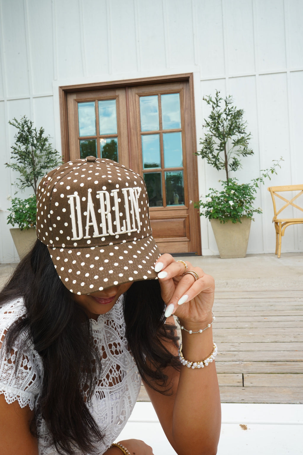 Darlin' - Brown Polka Dot Trucker Hat