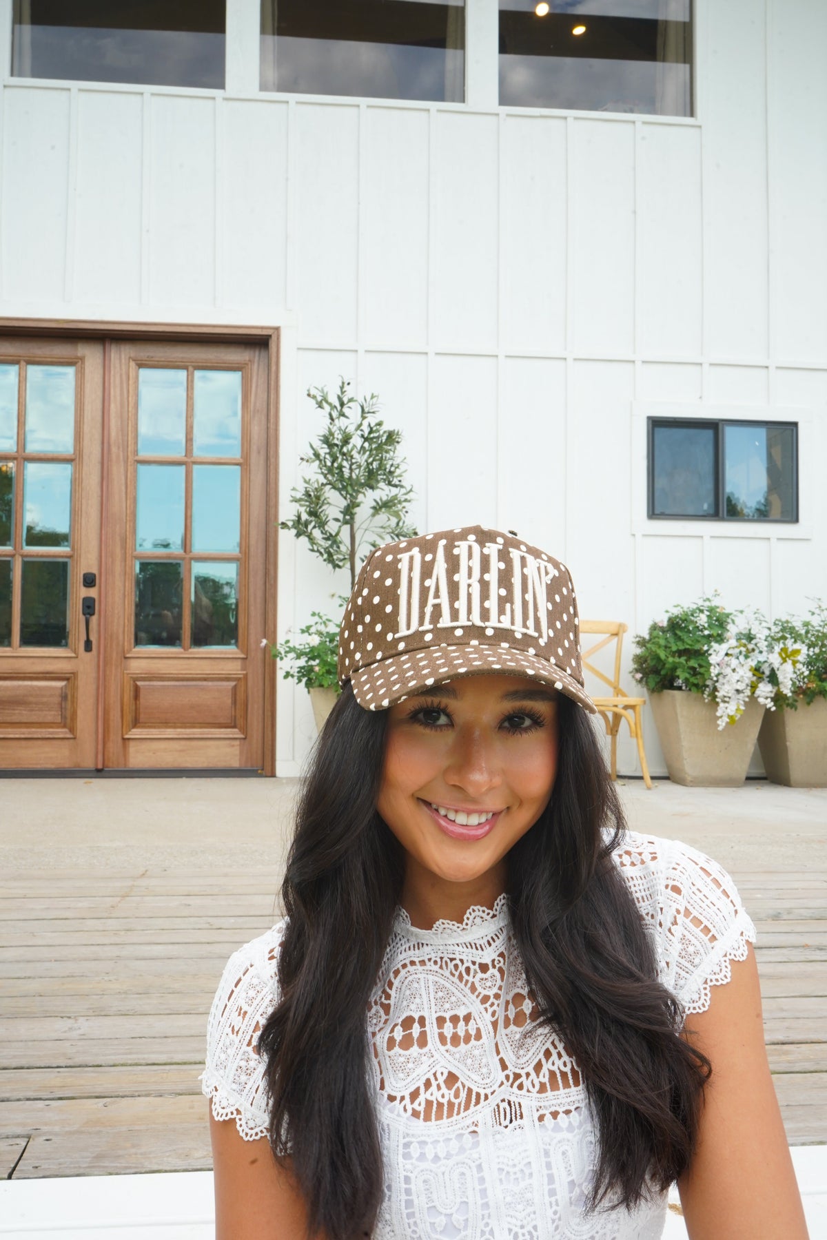 Darlin' - Brown Polka Dot Trucker Hat