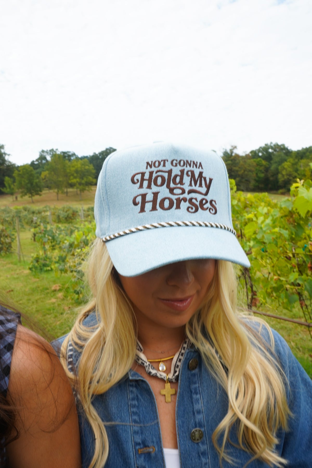 Hold My Horses - Denim Trucker Hat