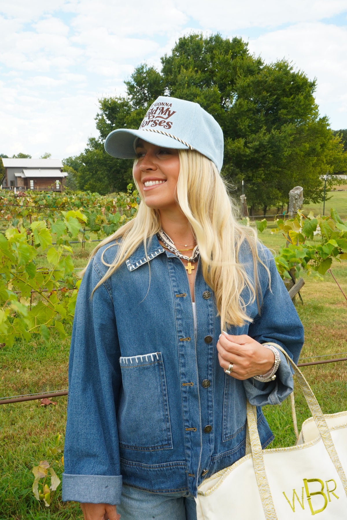 Hold My Horses - Denim Trucker Hat