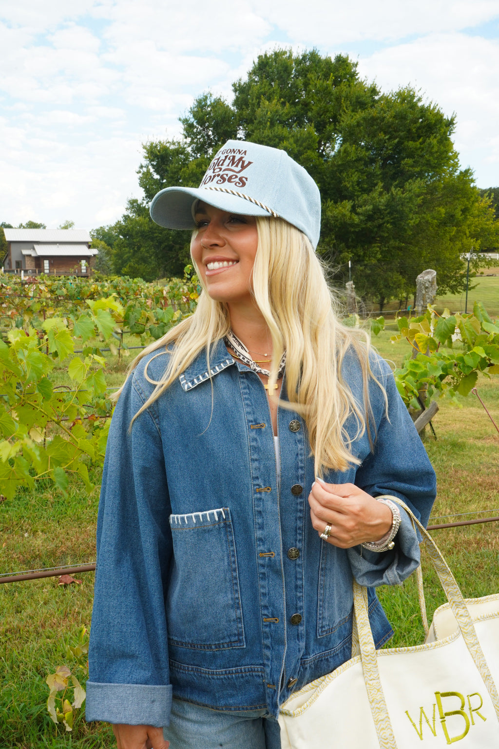 Hold My Horses - Denim Trucker Hat