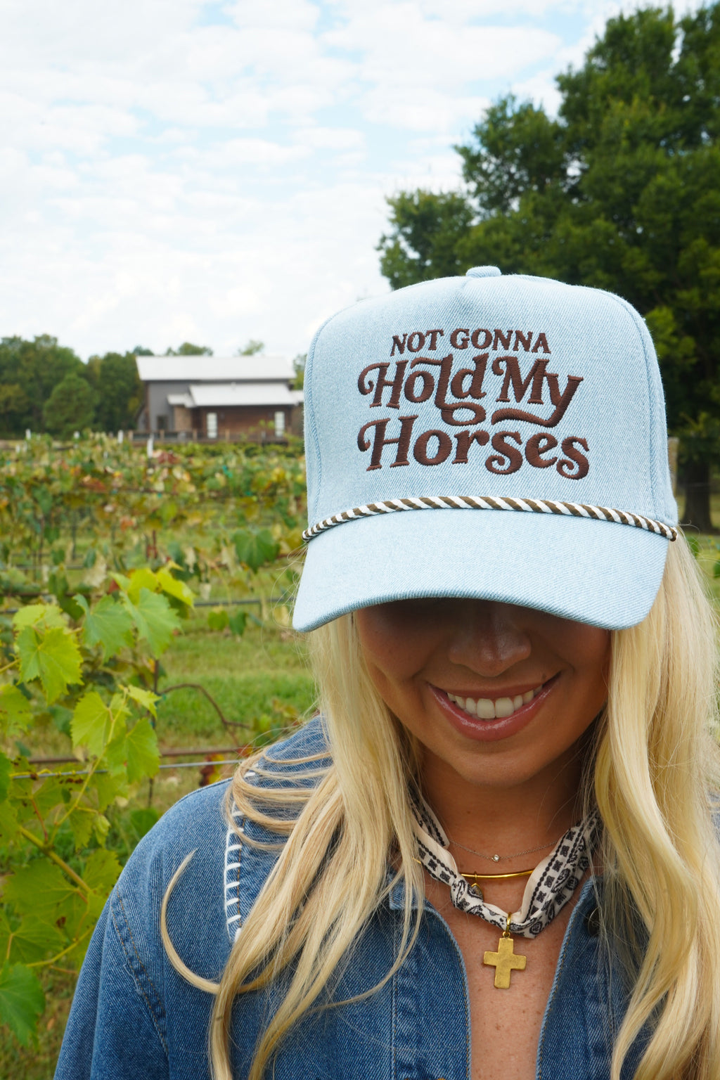 Hold My Horses - Denim Trucker Hat