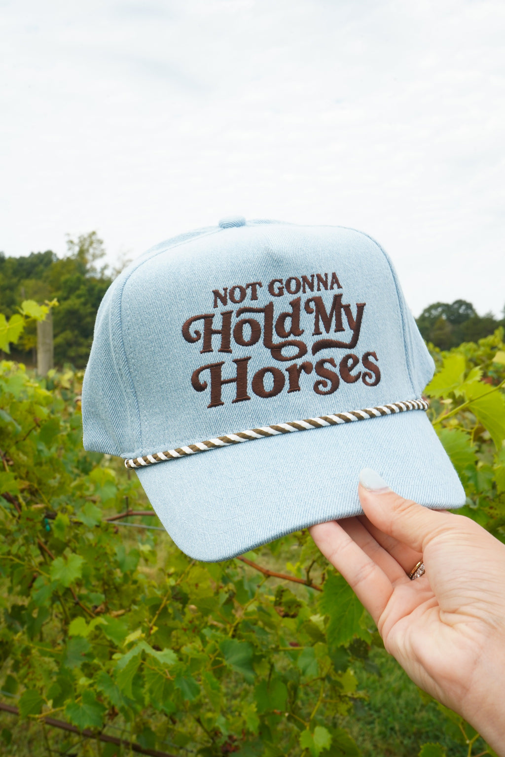 Hold My Horses - Denim Trucker Hat
