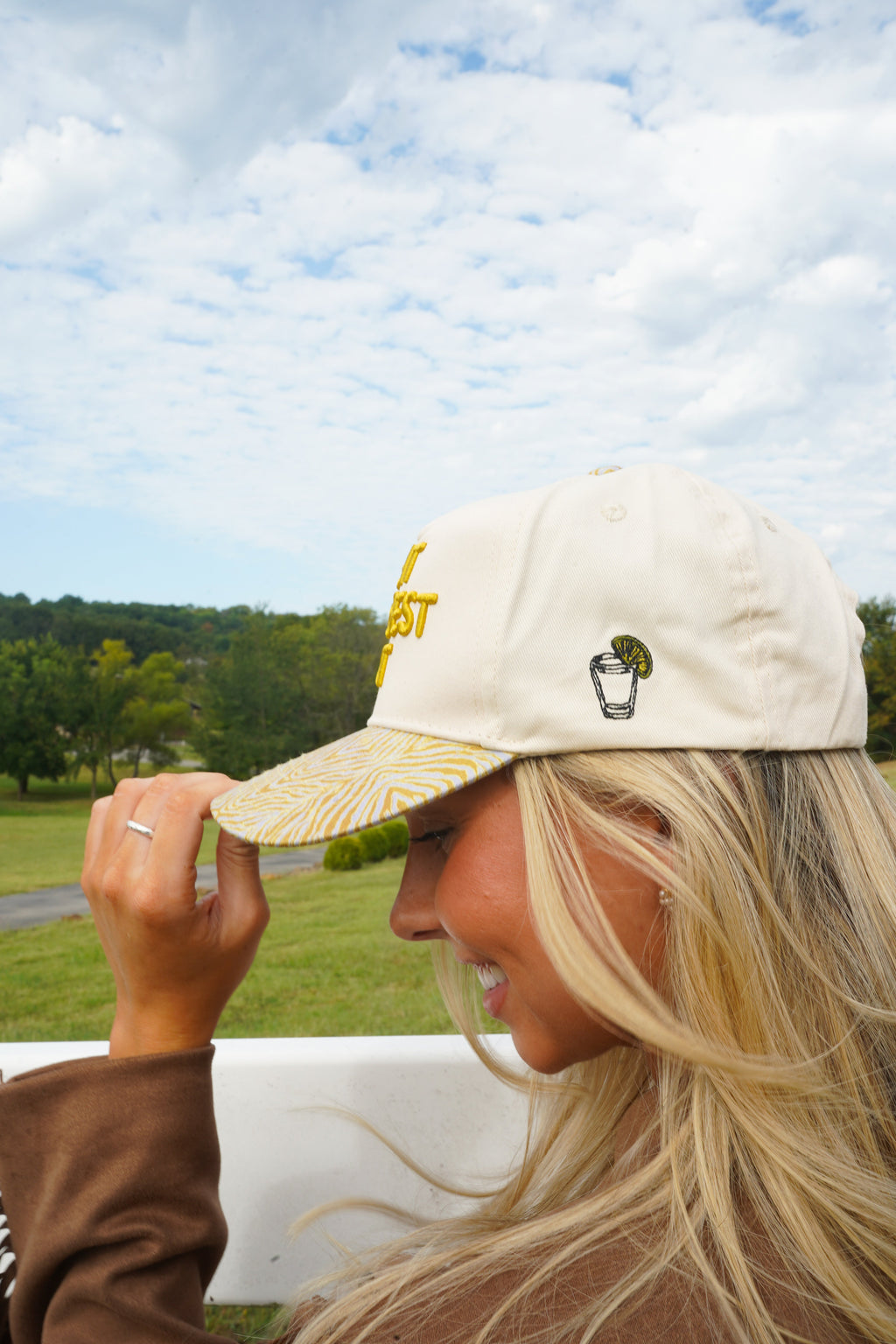 Give It Your Best Shot - Chartreuse Zebra Trucker Hat