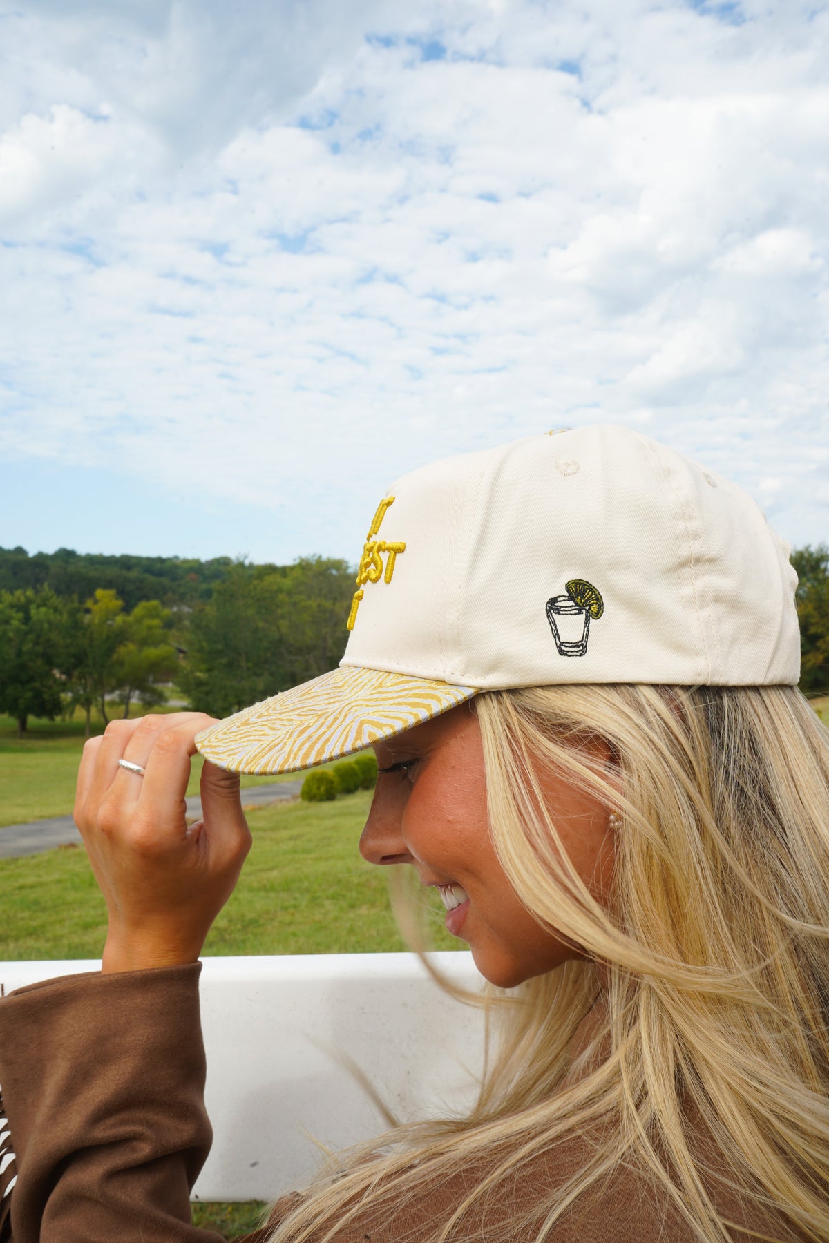 Give It Your Best Shot - Chartreuse Zebra Trucker Hat