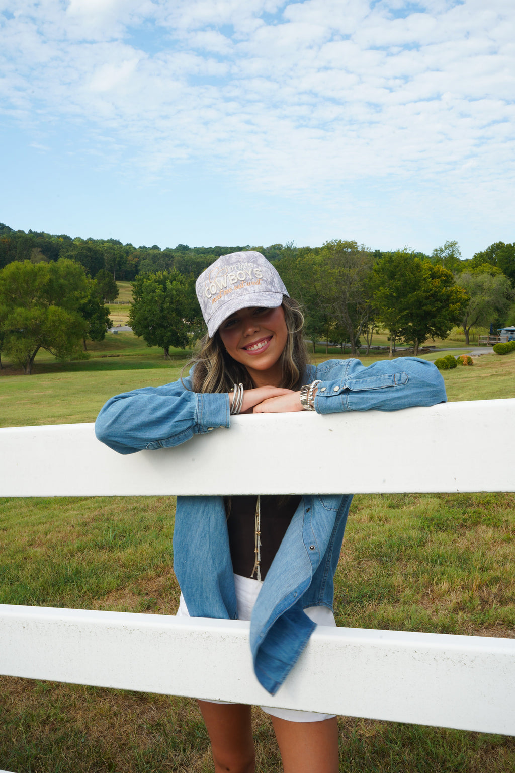 I'm Into Cowboys - Washed Camo Trucker Hat
