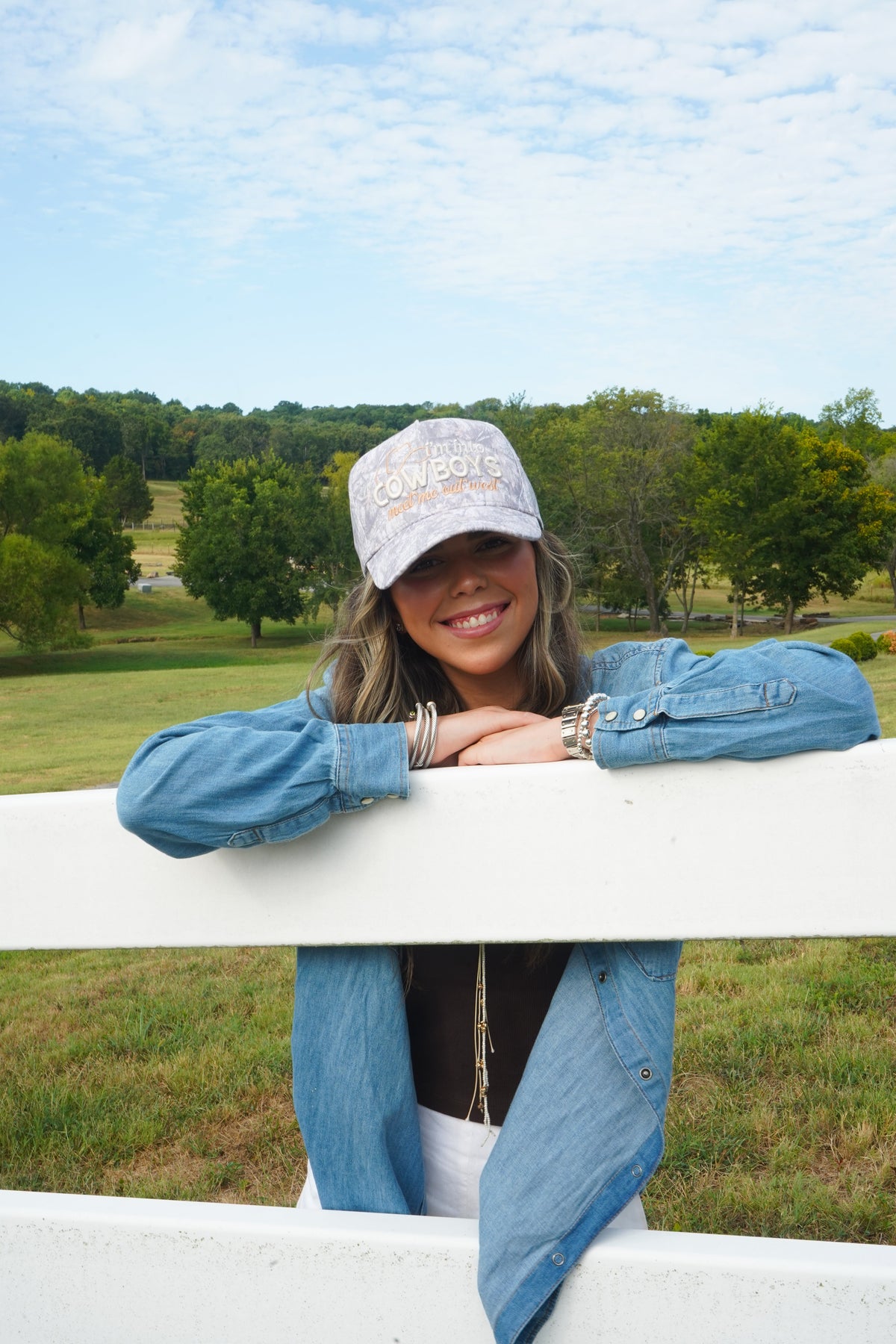 I'm Into Cowboys - Washed Camo Trucker Hat
