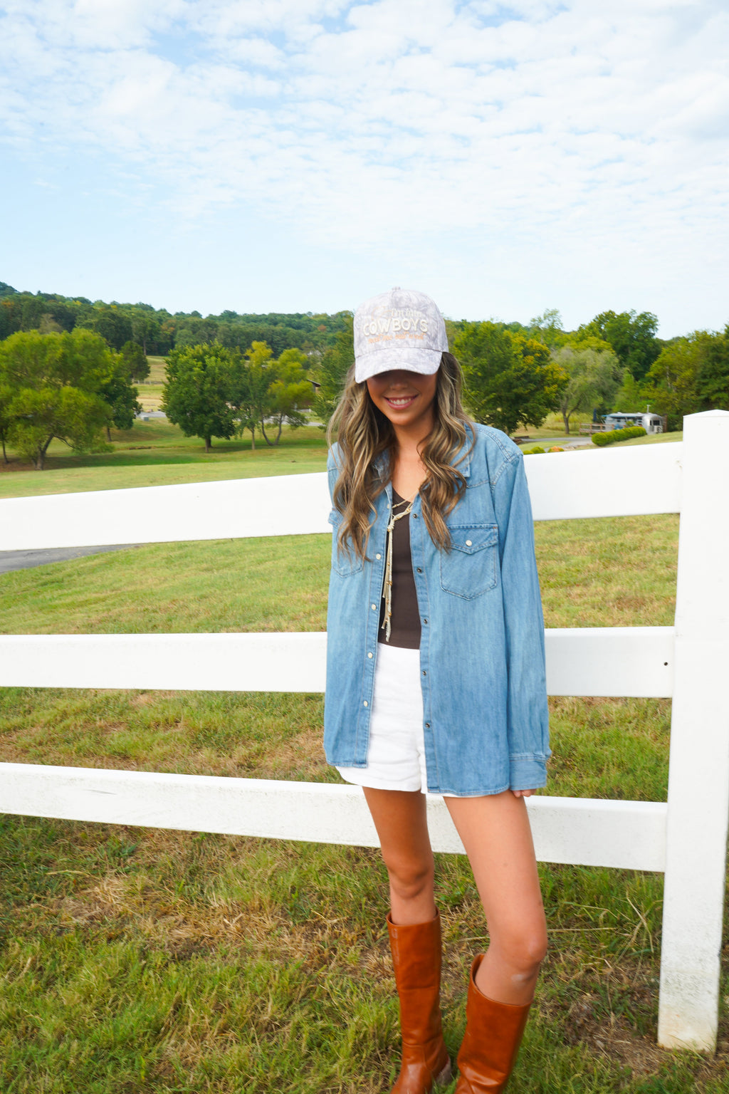 I'm Into Cowboys - Washed Camo Trucker Hat