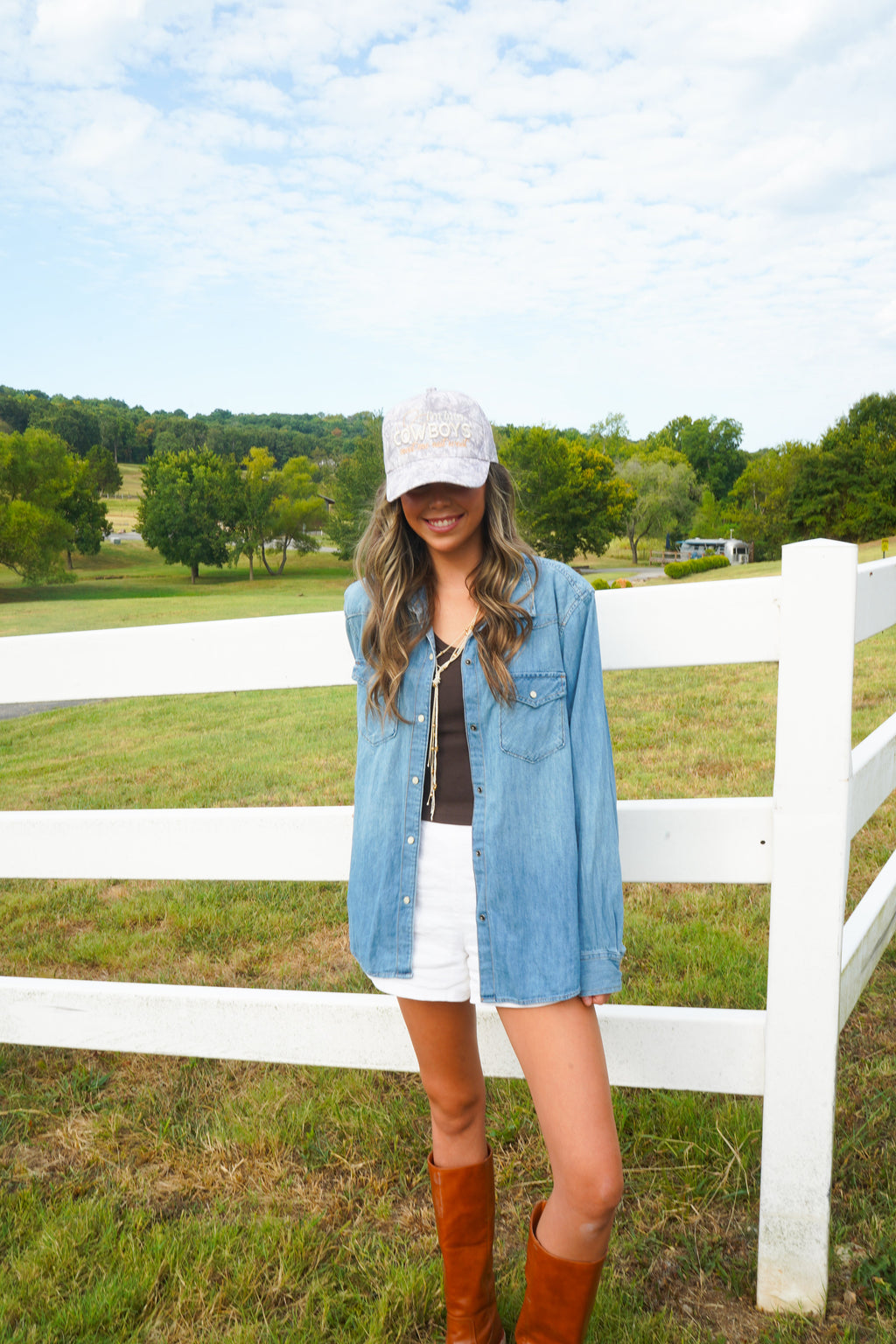 I'm Into Cowboys - Washed Camo Trucker Hat