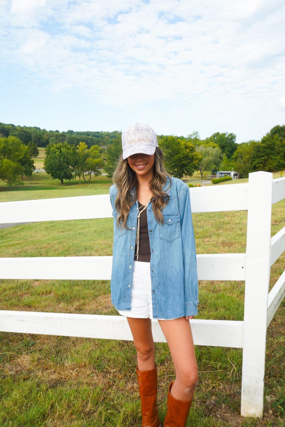 I'm Into Cowboys - Washed Camo Trucker Hat