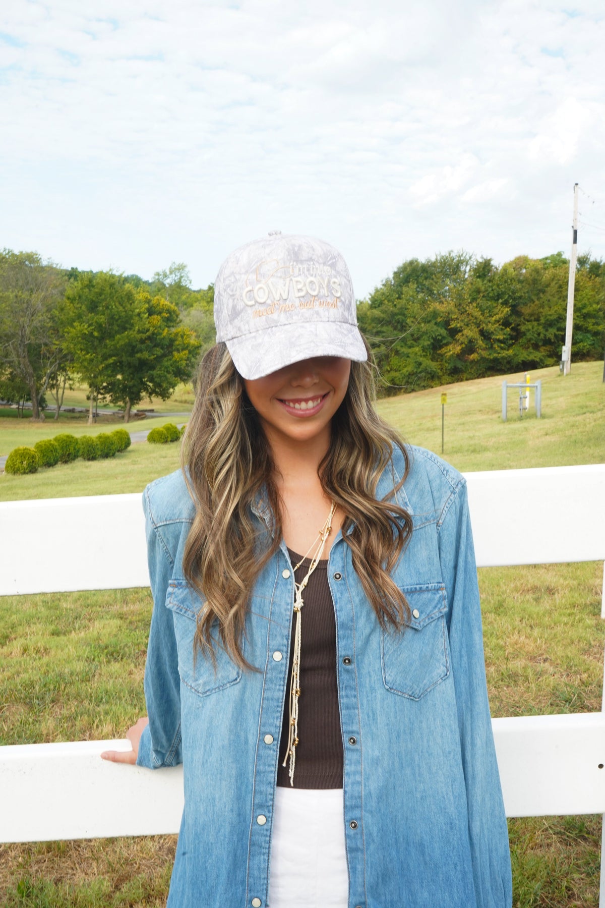 I'm Into Cowboys - Washed Camo Trucker Hat