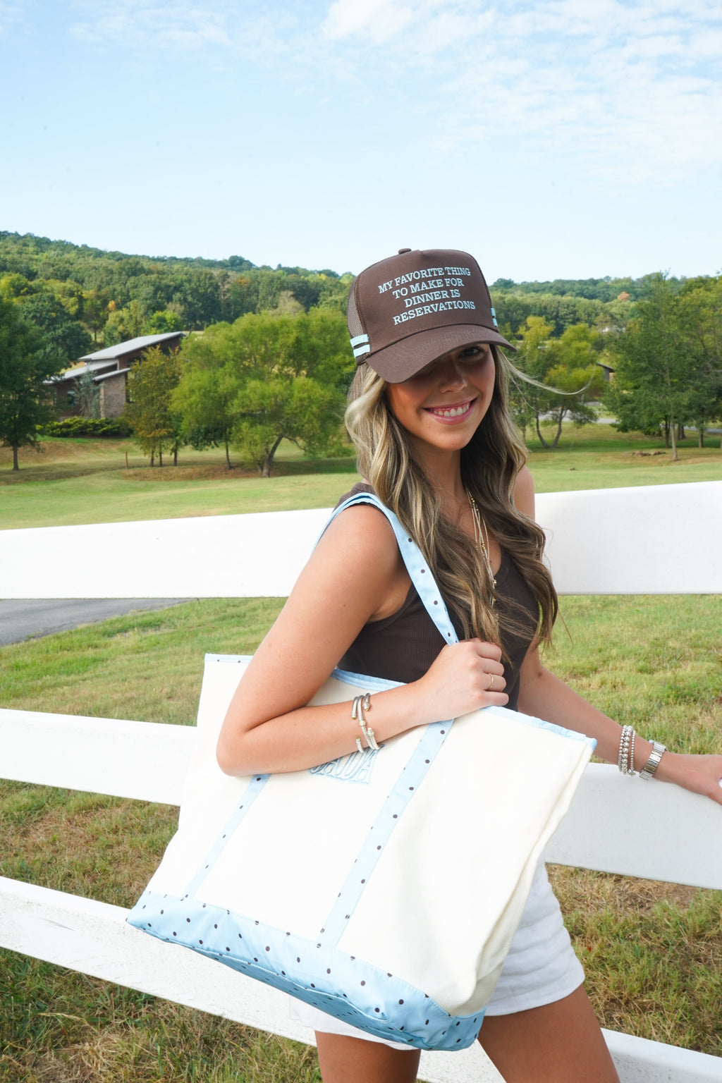 Favorite Thing is Reservations - Brown Trucker Hat