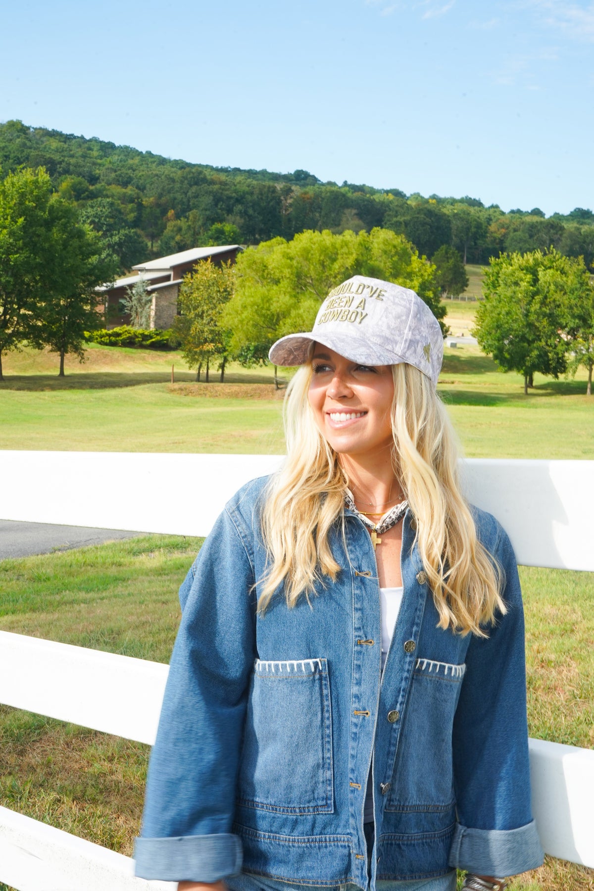 Should've Been a Cowboy - Washed Camo Trucker Hat