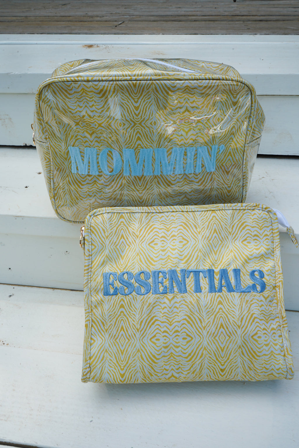 Essentials - Chartreuse Zebra Travel Pouch