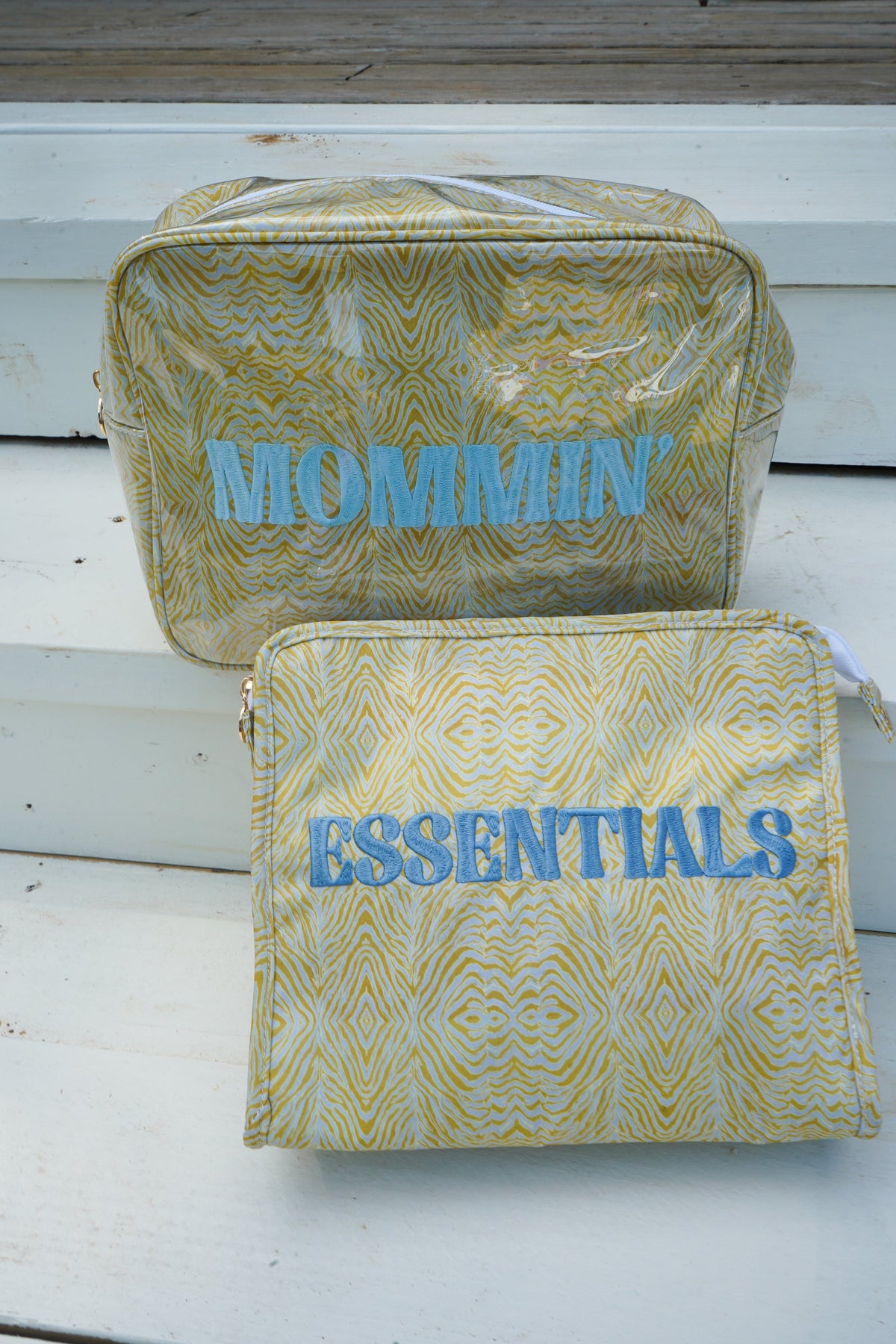 Essentials - Chartreuse Zebra Travel Pouch
