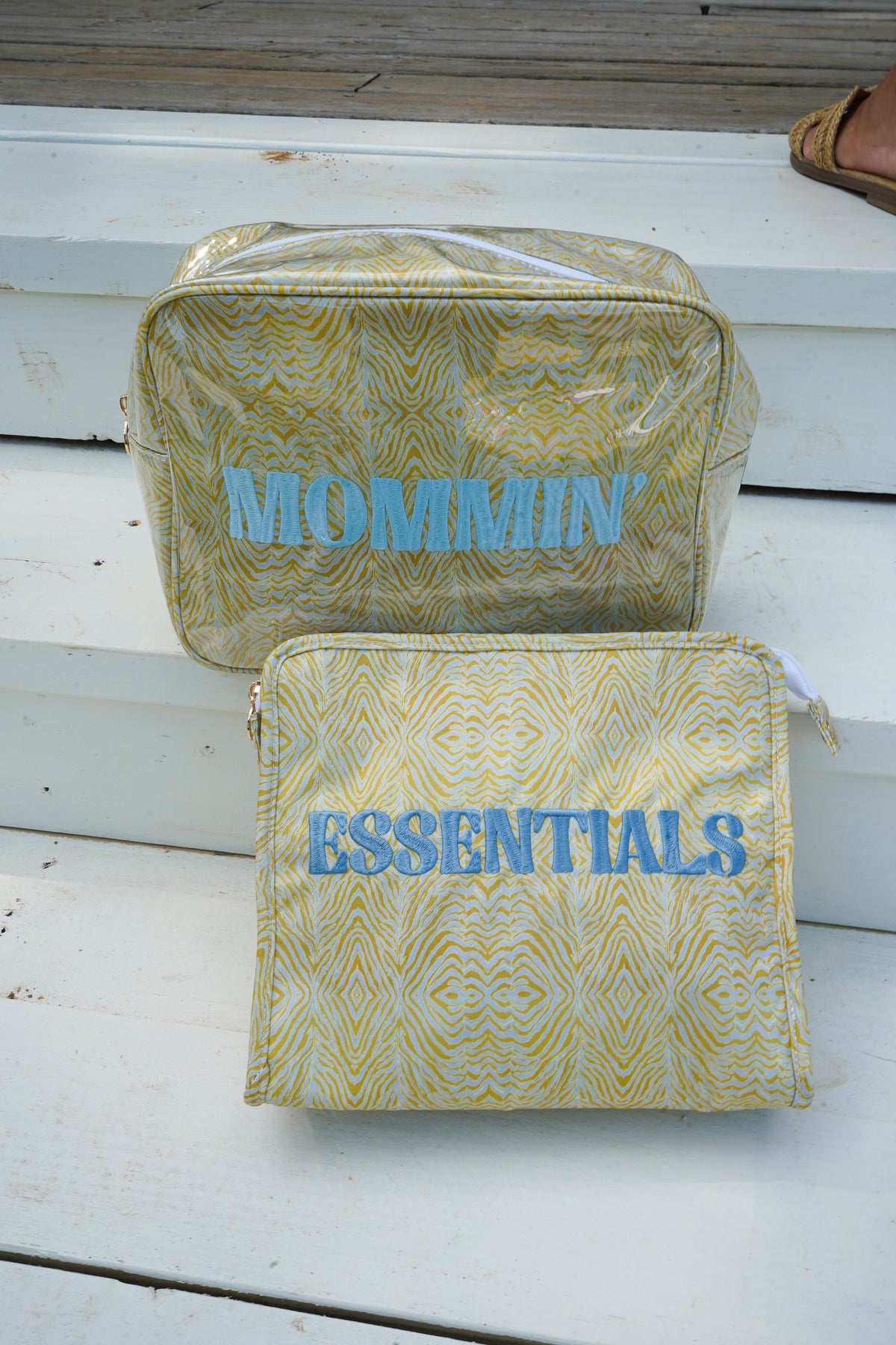 Mommin' - Chartreuse Zebra XL Bag