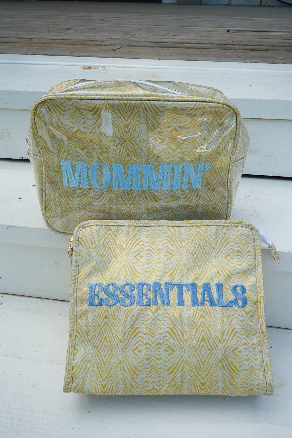Essentials - Chartreuse Zebra Travel Pouch