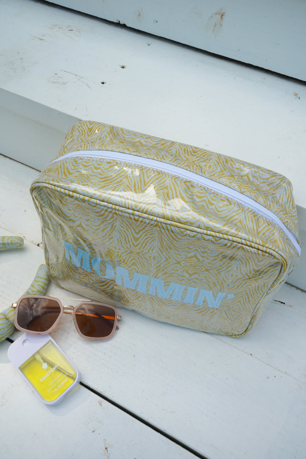 Essentials - Chartreuse Zebra Travel Pouch