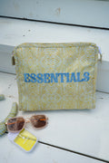 Essentials - Chartreuse Zebra Travel Pouch