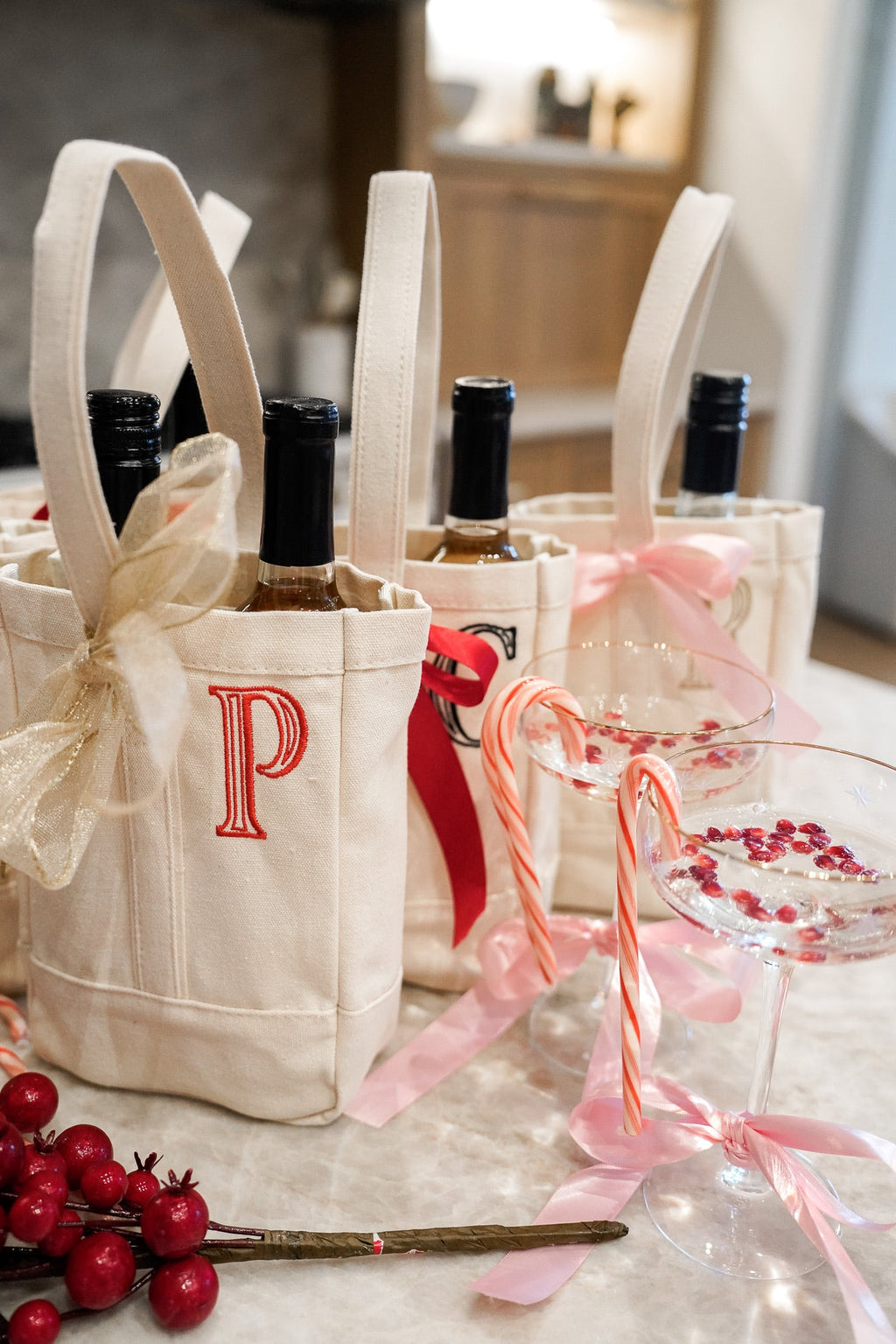Custom Canvas Wine Bag