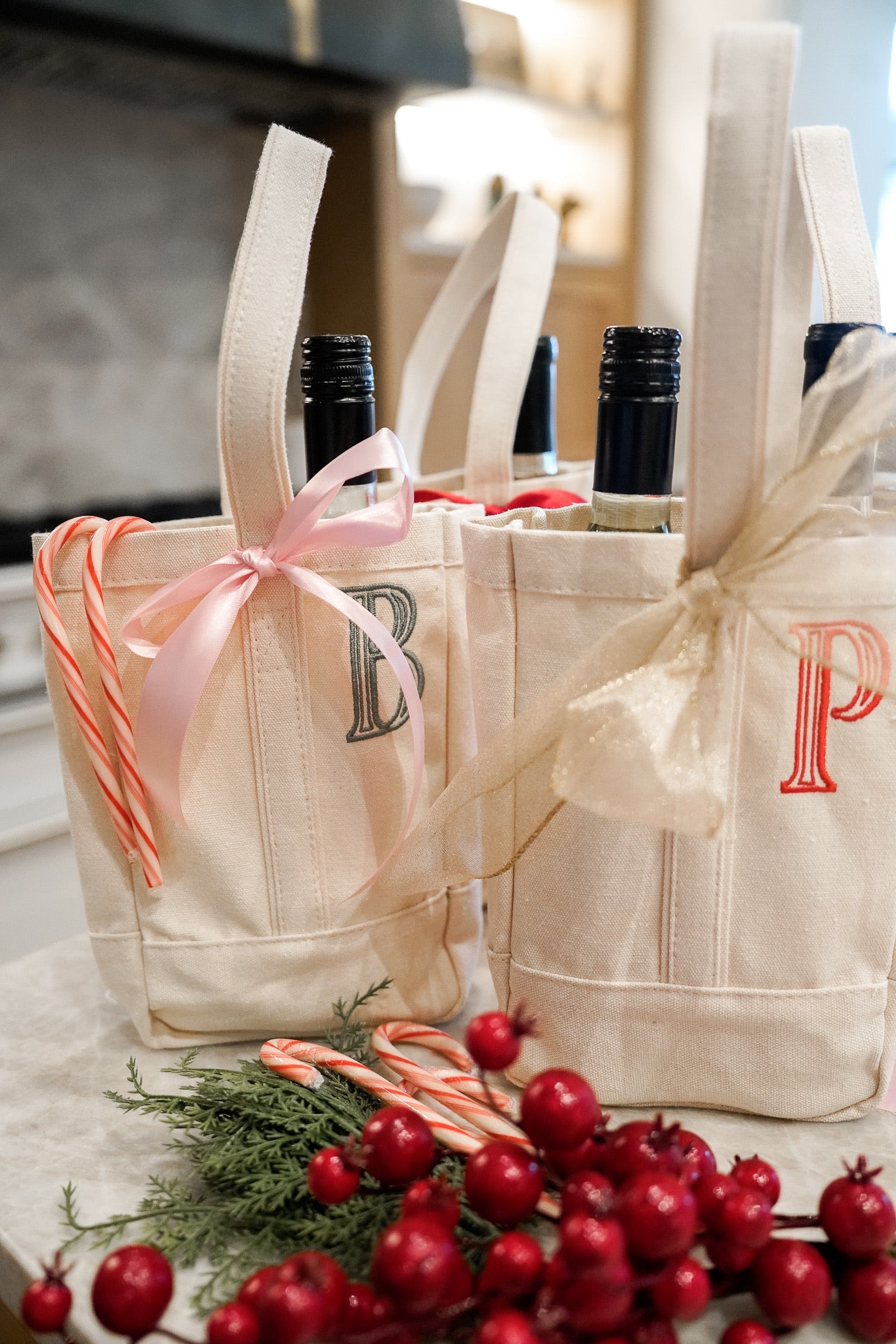 Custom Canvas Wine Bag