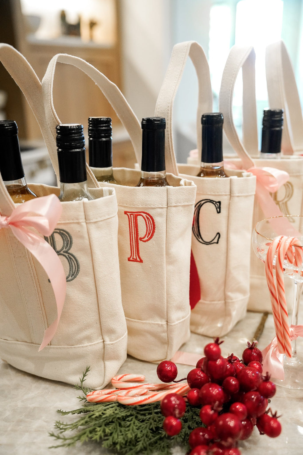 Custom Canvas Wine Bag