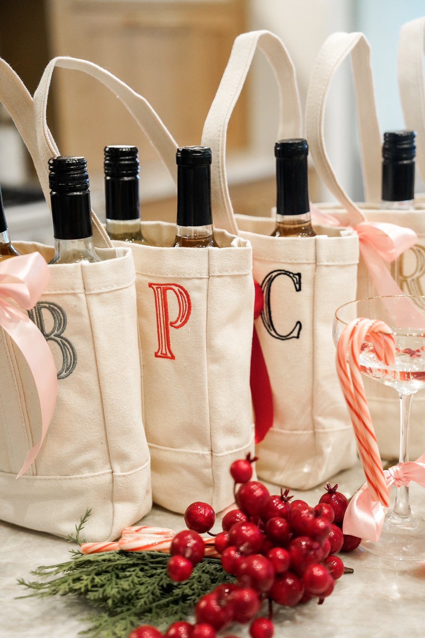 Custom Canvas Wine Bag