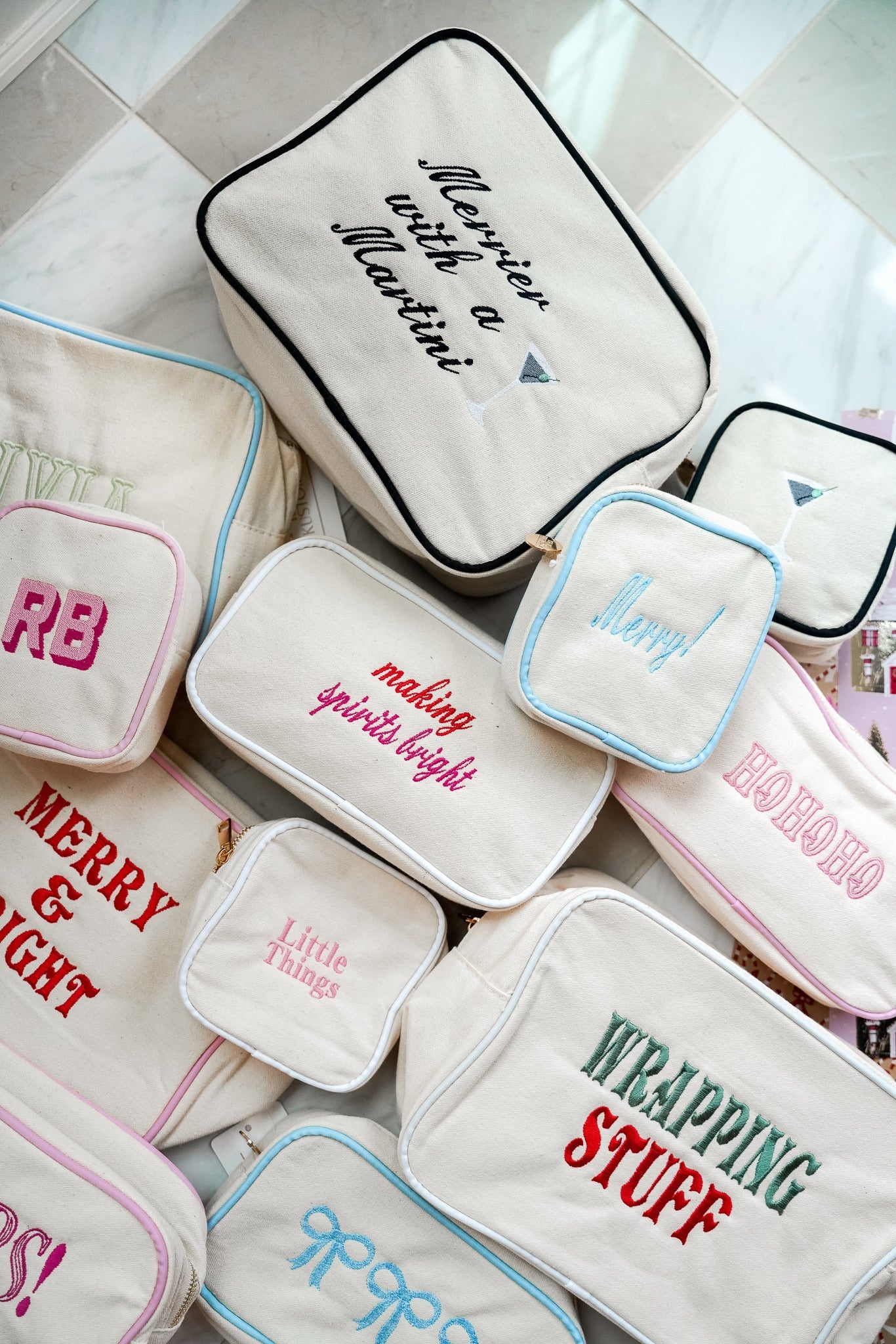 Canvas Makeup Bag Collection - PLAIN NO EMBROIDERY