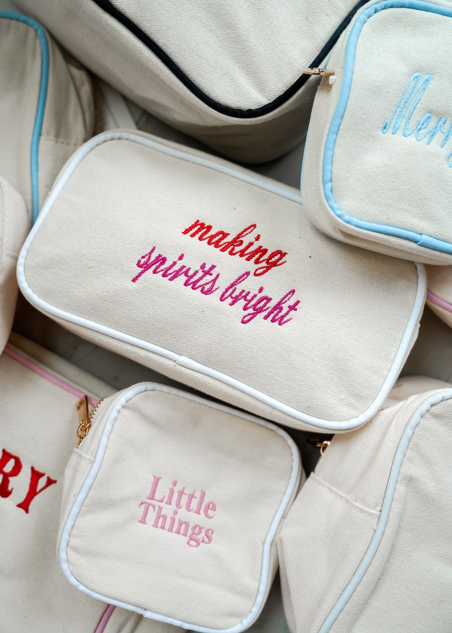 Canvas Makeup Bag Collection - PLAIN NO EMBROIDERY