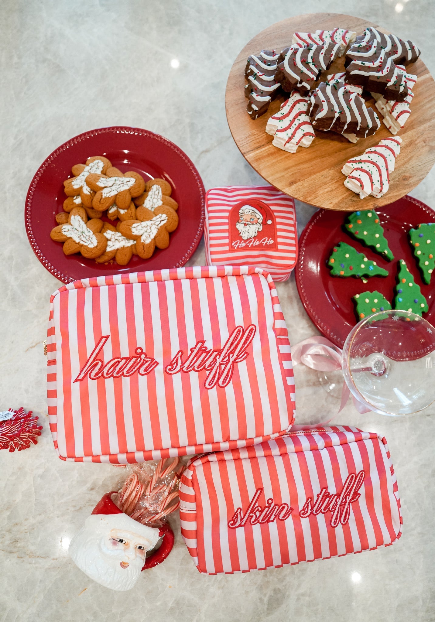 Hair Stuff - Pink & Red Stripes XL Bag - PREORDER