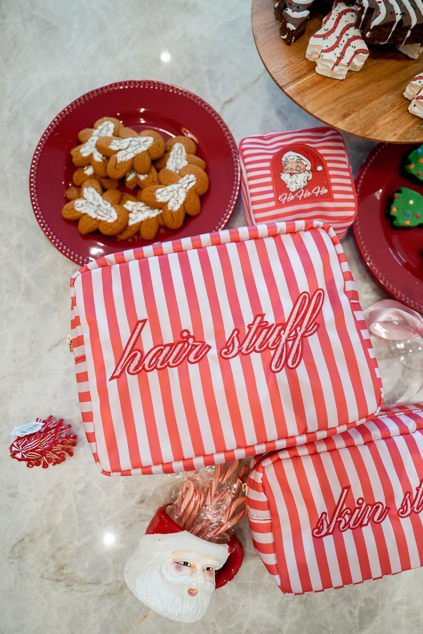 Hair Stuff - Pink & Red Stripes XL Bag - PREORDER