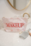 Makeup - Pink Ribbons Clear Coat Bag - PREORDER