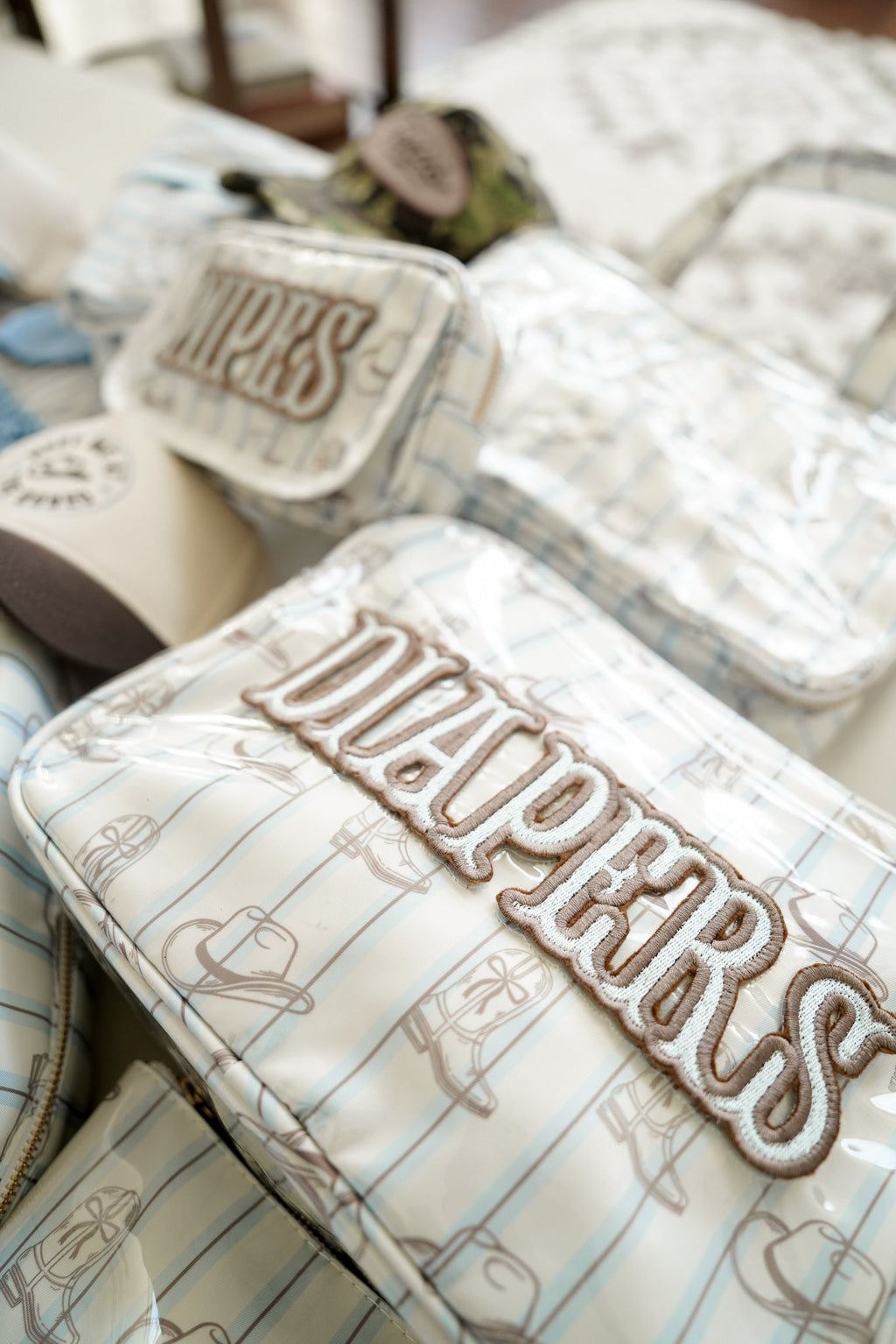 Diapers + Wipes Western Blues Clear Coat - Bundle