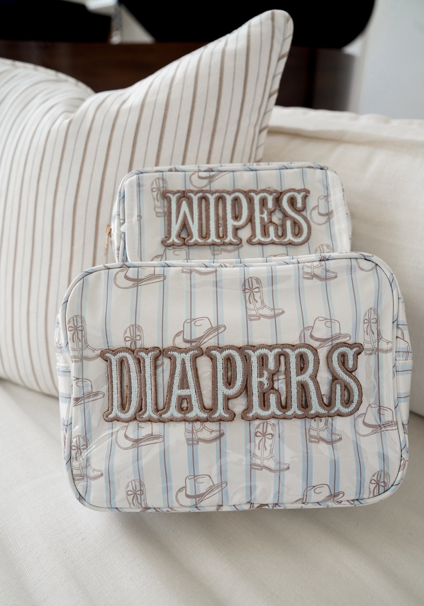 Diapers + Wipes Western Blues Clear Coat - Bundle