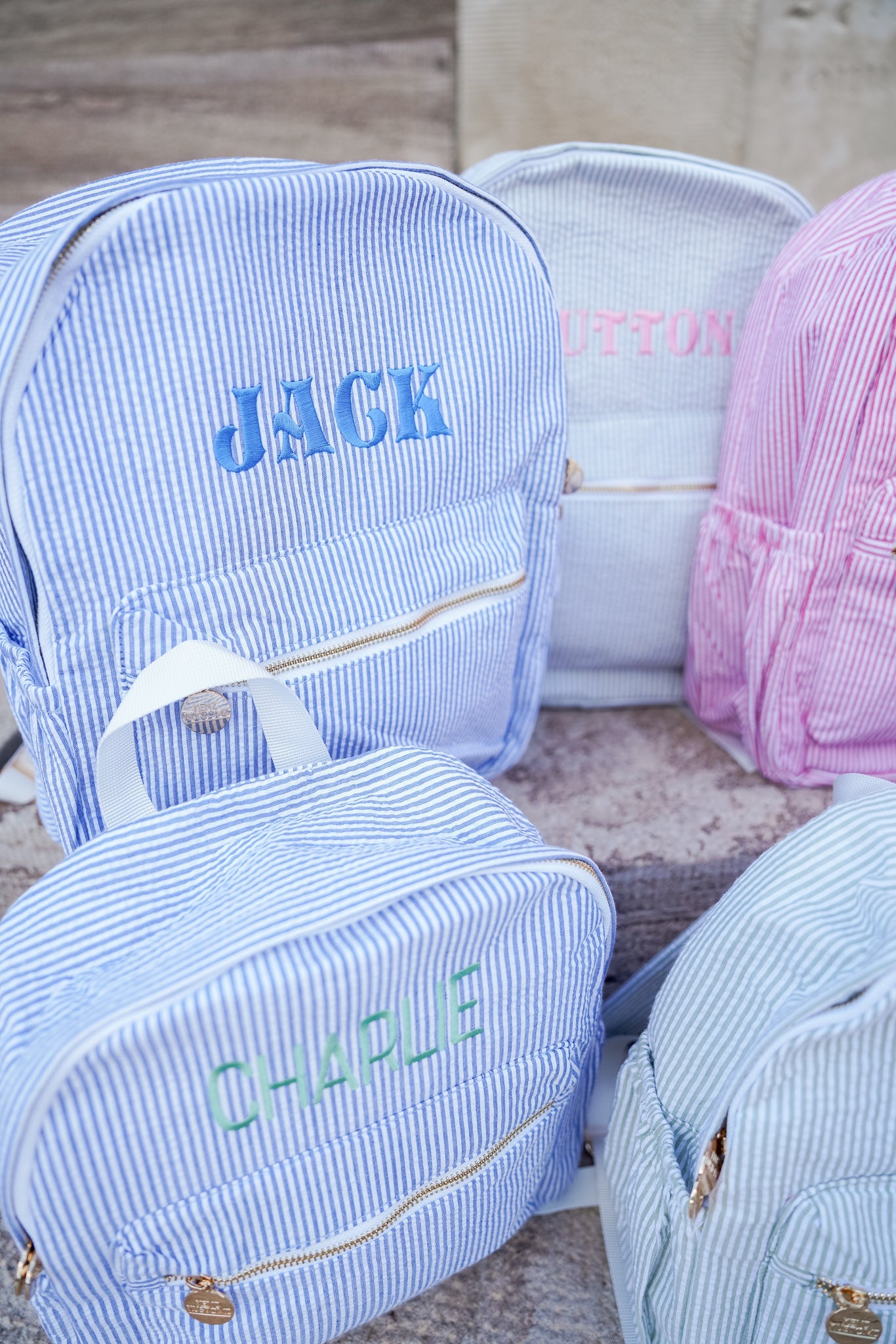 Gingham Backpack - PLAIN NO EMBROIDERY