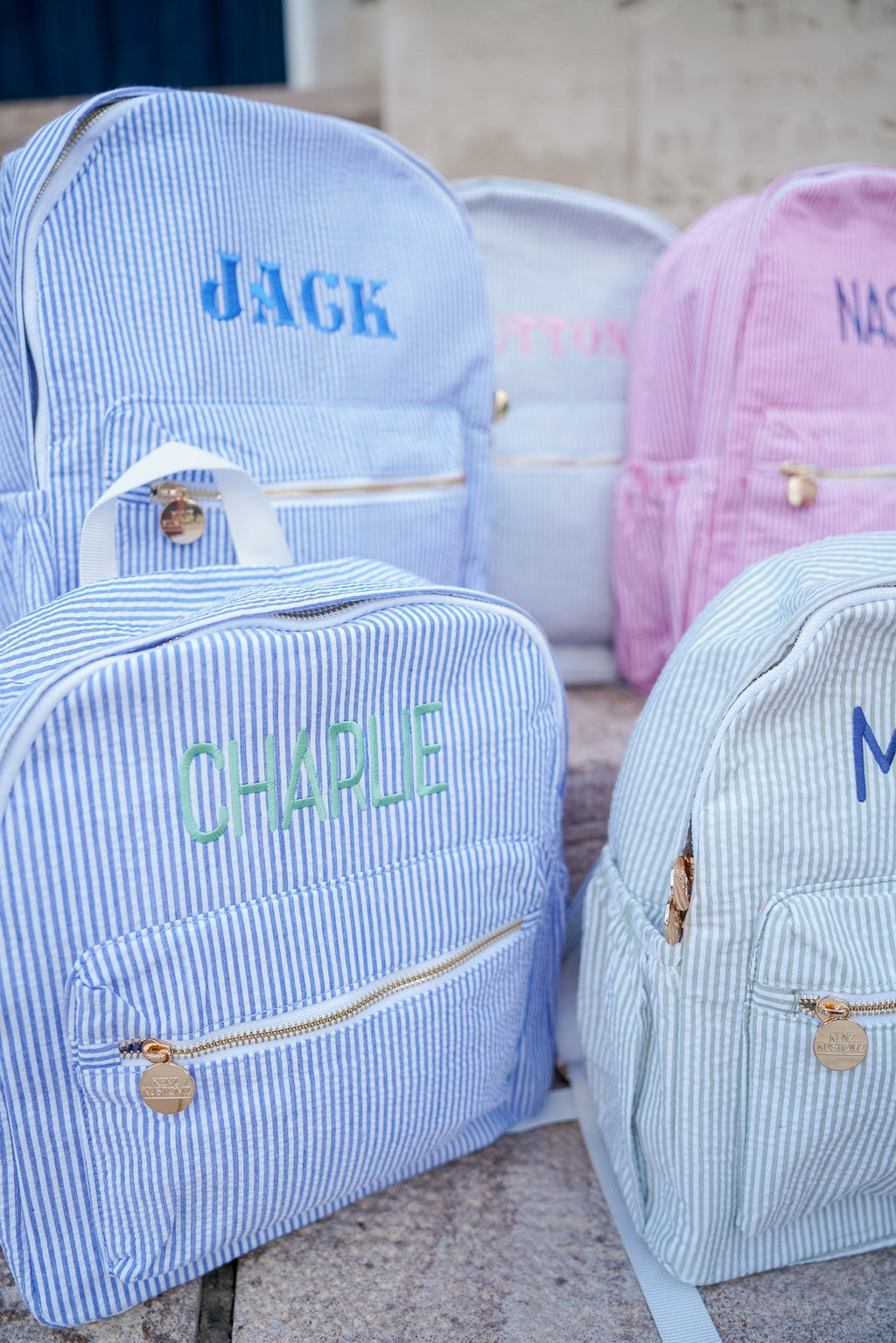 Gingham Backpack - PLAIN NO EMBROIDERY