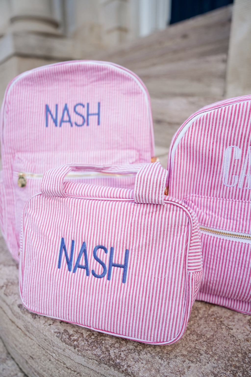 Gingham Backpack - PLAIN NO EMBROIDERY