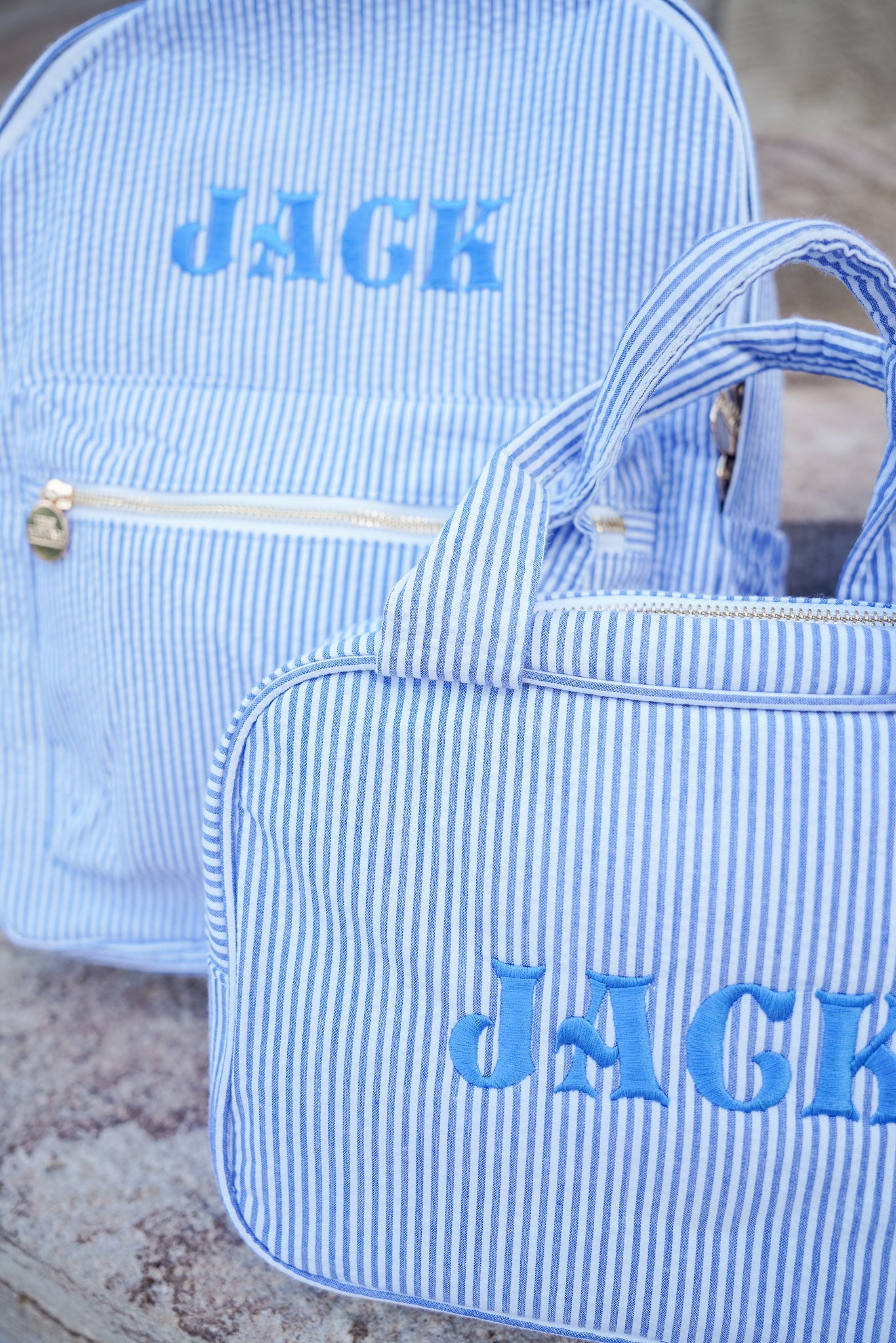 Gingham Backpack - PLAIN NO EMBROIDERY