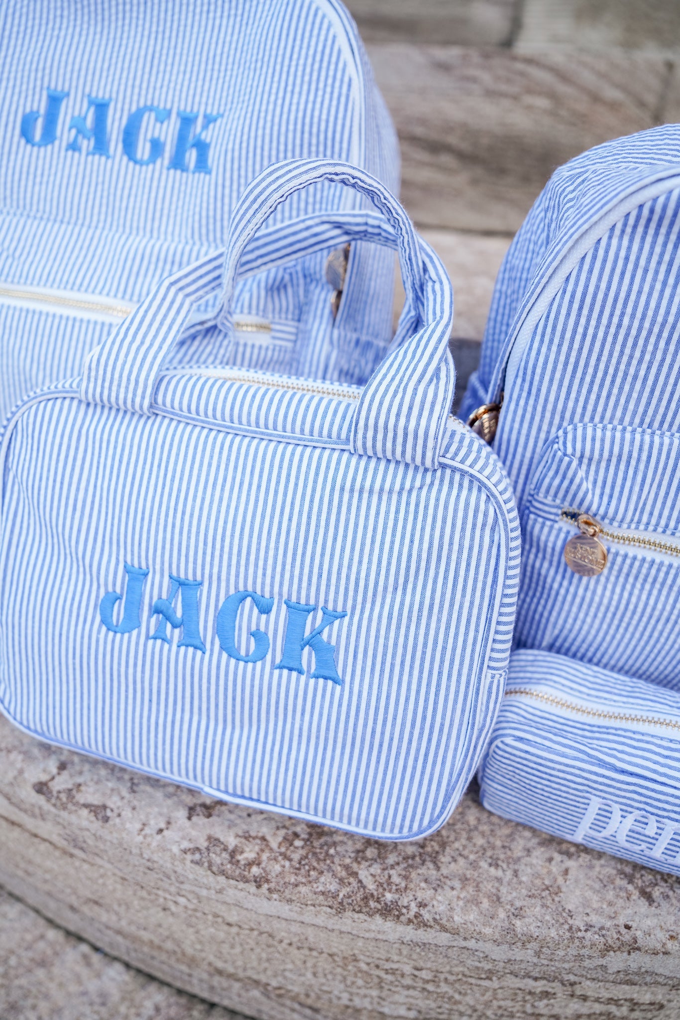 Gingham Backpack - PLAIN NO EMBROIDERY