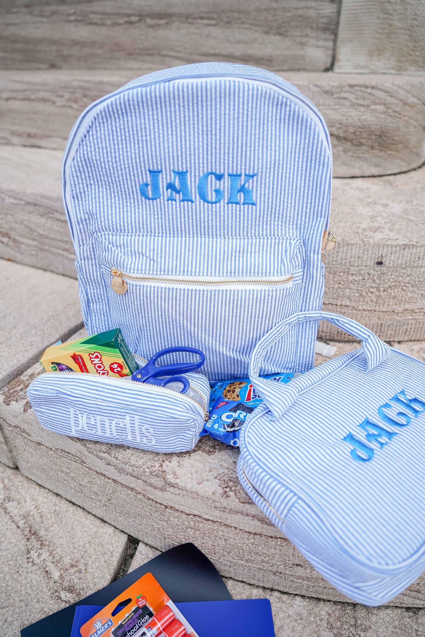 Gingham Backpack - PLAIN NO EMBROIDERY