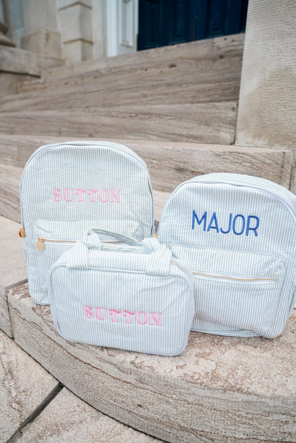 Gingham Backpack - PLAIN NO EMBROIDERY