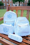 Blue Toile Backpack -PLAIN NO EMBROIDERY