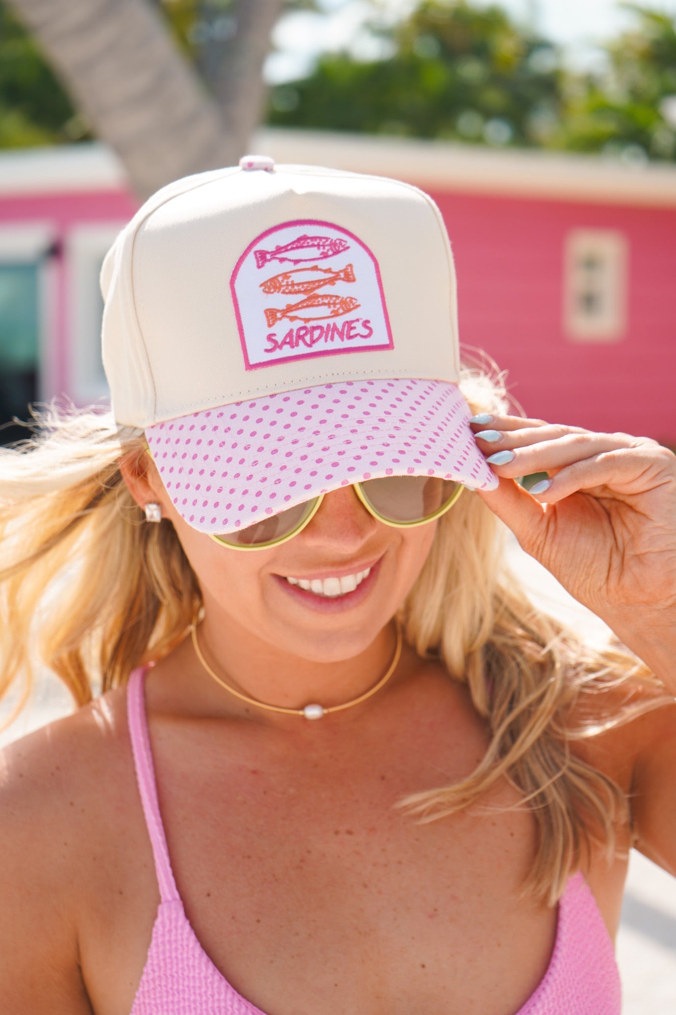 Sardines Hat - Pink & Blue