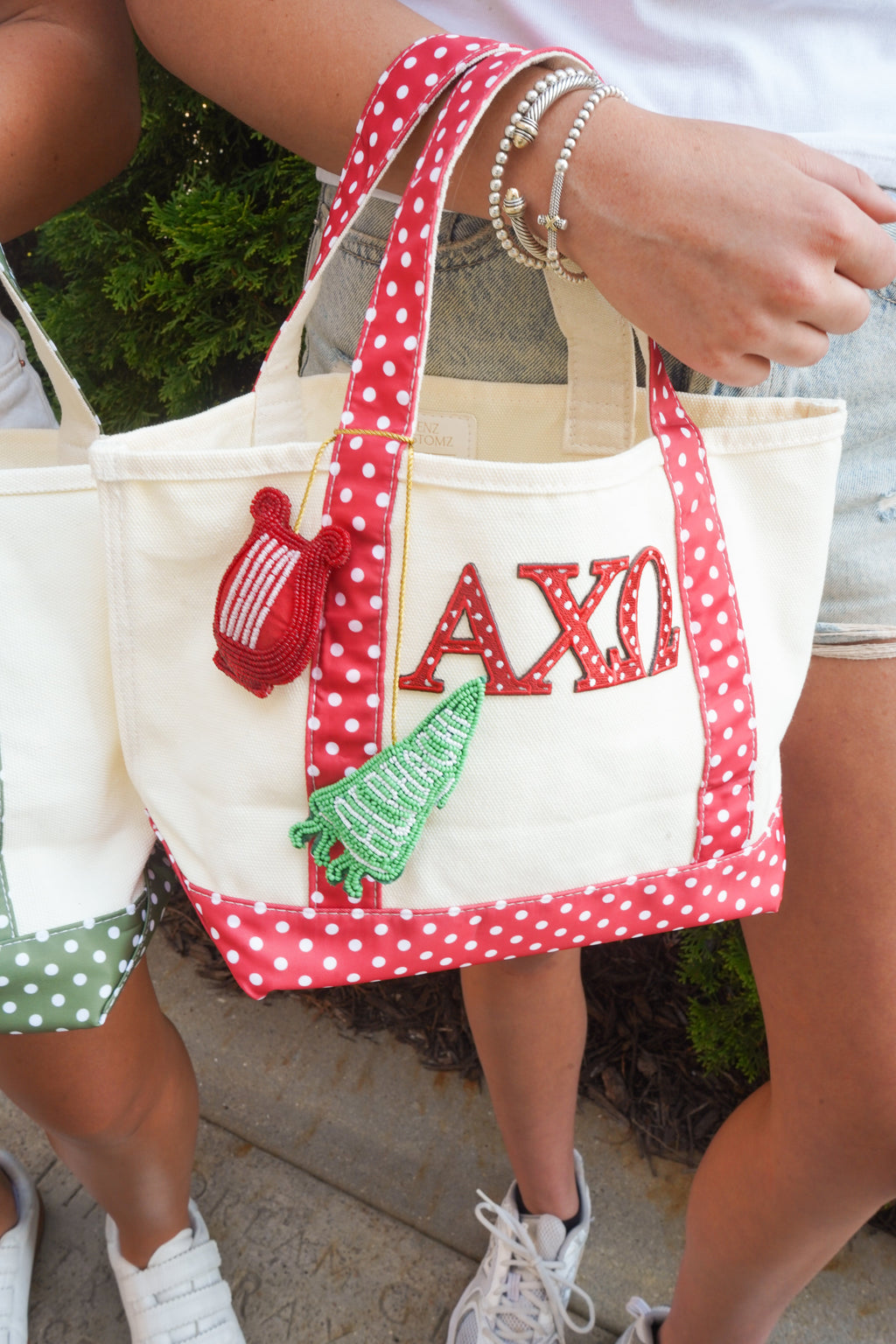 Sorority Mini Polka Dot Canvas Tote