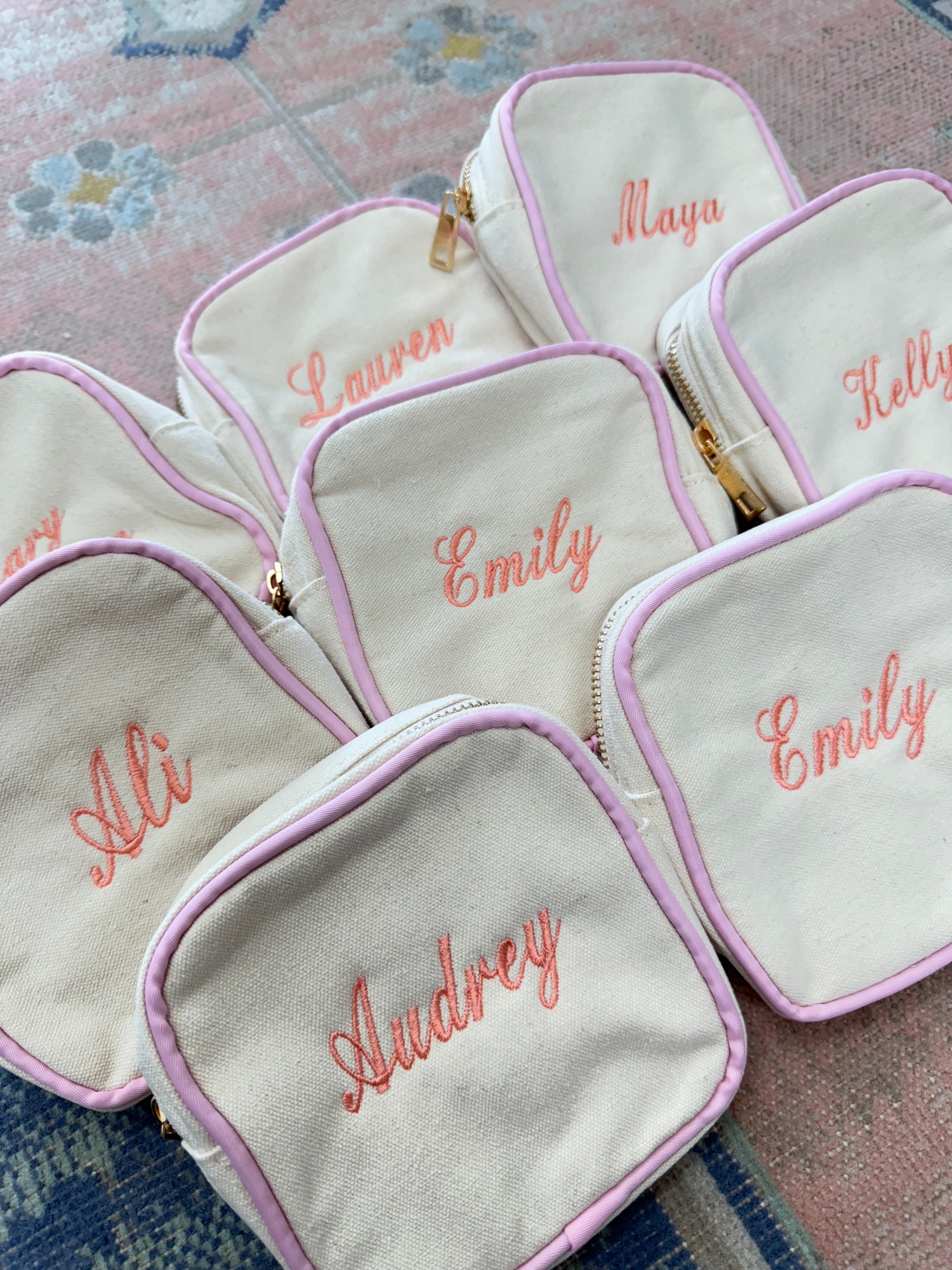 Canvas Makeup Bag Collection - PLAIN NO EMBROIDERY