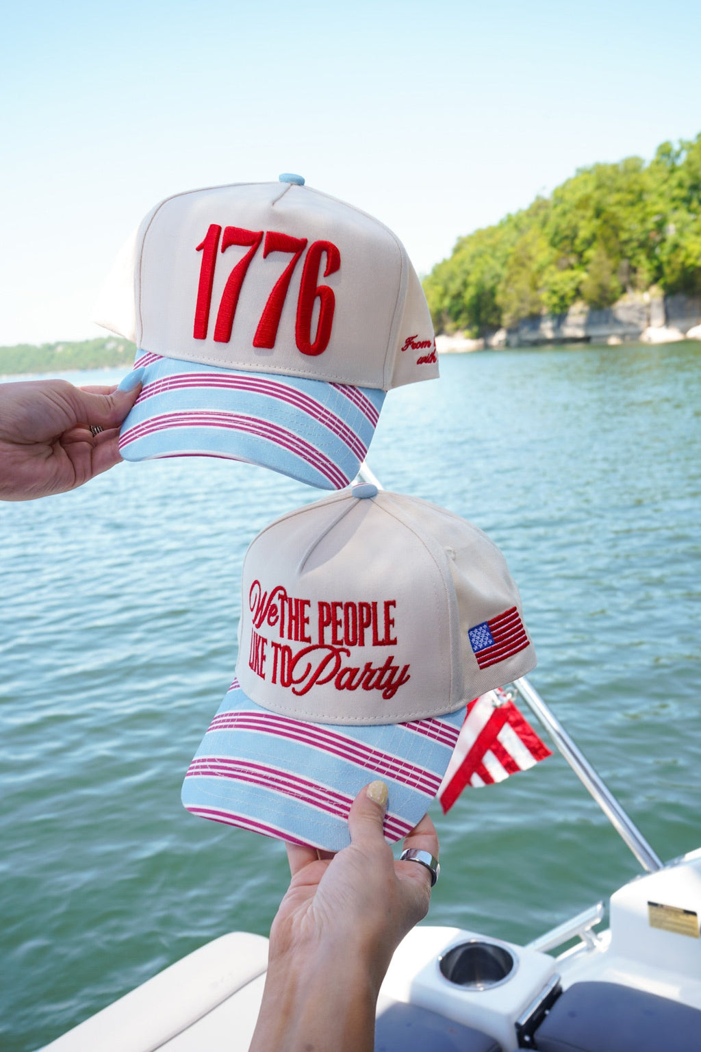 We the People like to Party - Americana Stripe Hat - PREORDER