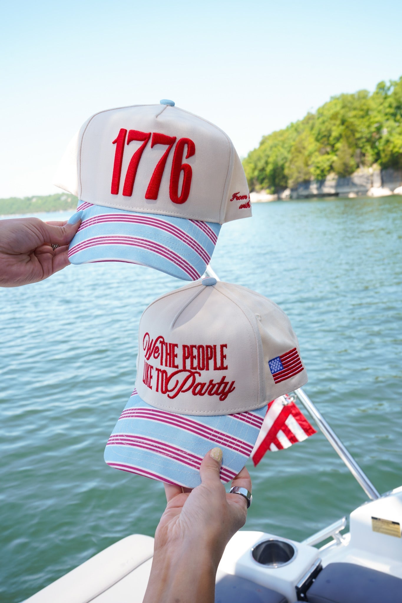 We the People like to Party - Americana Stripe Hat - PREORDER